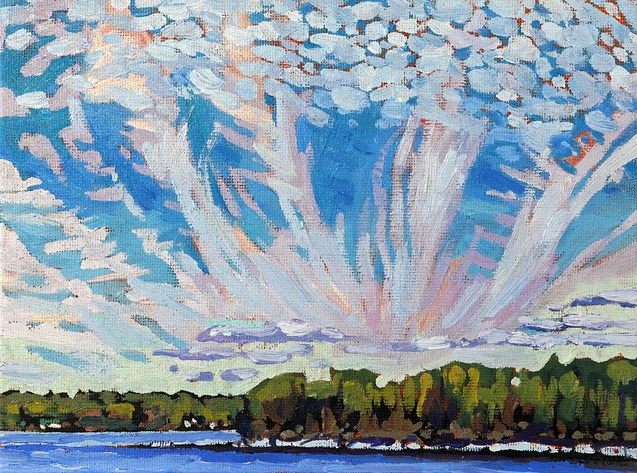 Spring Painting - Langmuir and Altocumulus by Phil Chadwick