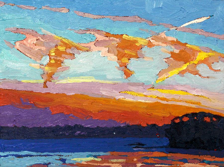 Langmuir Sunset Painting by Phil Chadwick