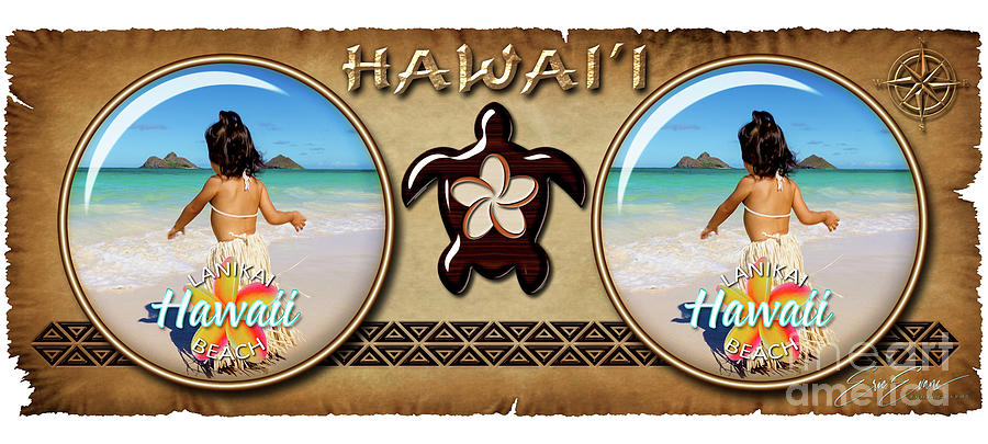 Lanikai Beach Keiki Oahu Hawaiian Style Coffee Mug Design Photograph by Aloha Art