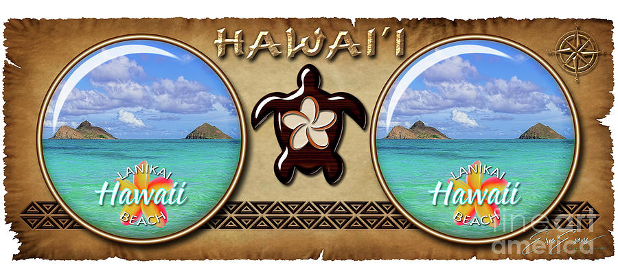 Lanikai Beach Oahu Hawaii Mokes Hawaiian Style Coffee Mug Design Photograph by Aloha Art