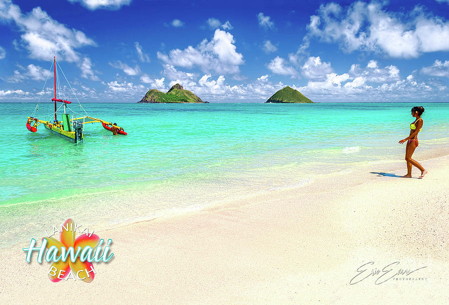 Lanikai Beach Paradise Post Card Photograph by Aloha Art
