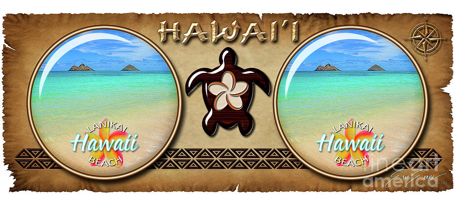 Lanikai Beach Serene Oahu Hawaiian Style Coffee Mug Design Photograph by Aloha Art
