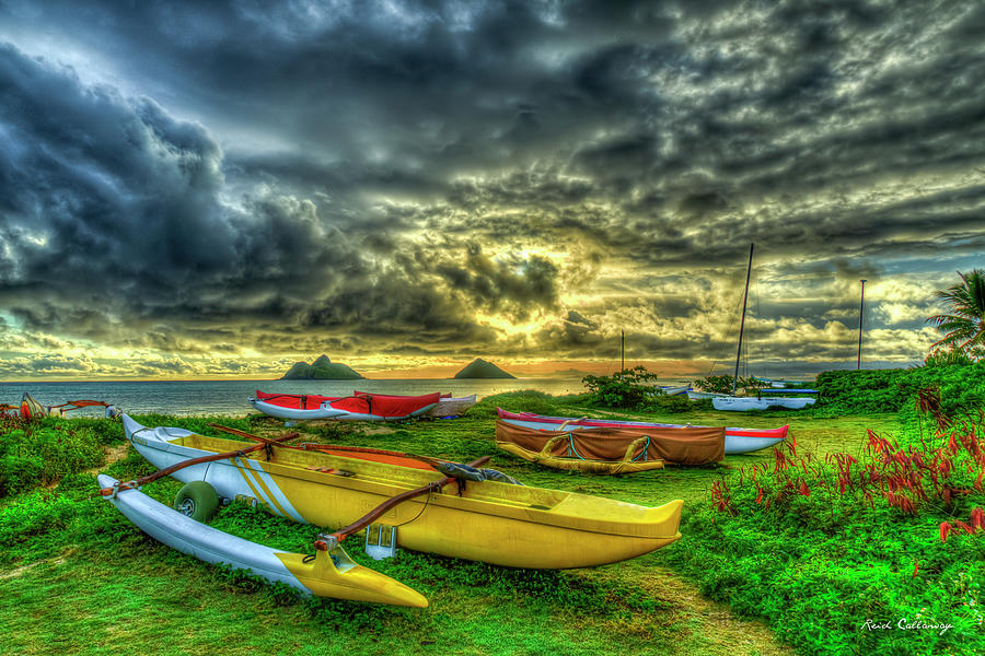 Lanikai Beach Sunrise 8 Oahu Hawaii Seascape Vacation Adventures Art by Reid Callaway Lanikai Beach Sunrise 8 Oahu Hawaii Seascape Vacation Adventures Art by Reid Callaway