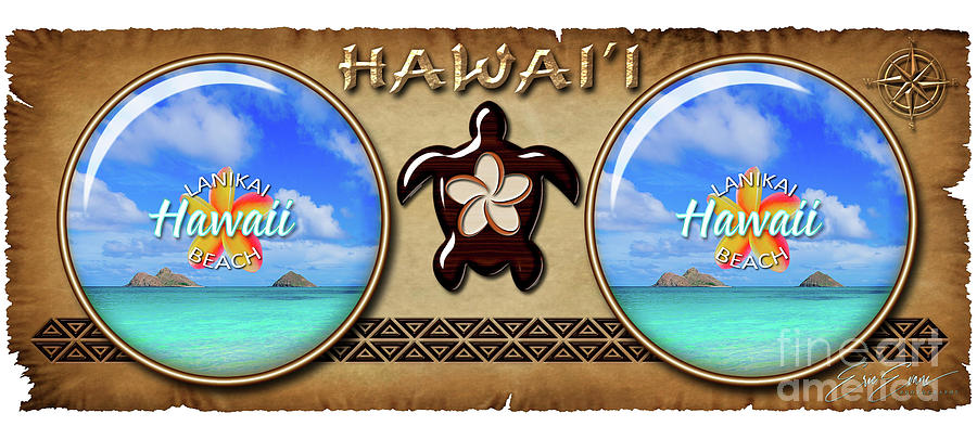 Lanikai Beach Tranquility Hawaiian Style Coffee Mug Design Photograph by Aloha Art