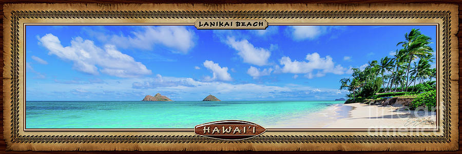 Lanikai Beach Tranquility Hawaiian Style Panoramic Photograph Photograph by Aloha Art