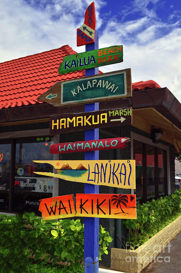 Lanikai Kailua Waikiki Beach Signs Photograph by Aloha Art