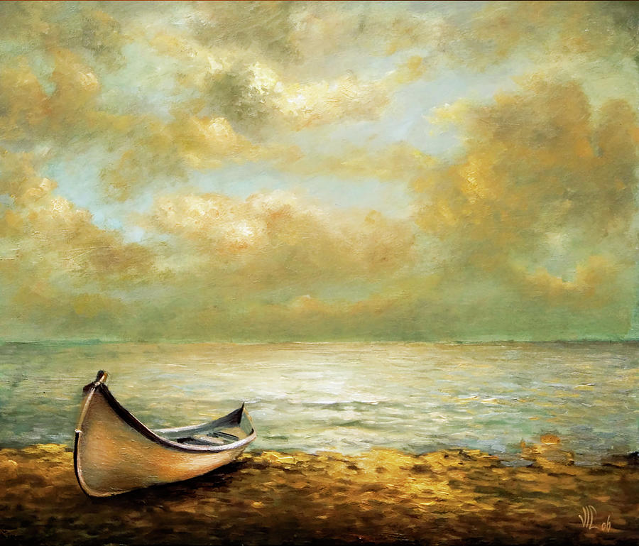 lanscape on Delta Dunarii Painting by Vali Irina Ciobanu