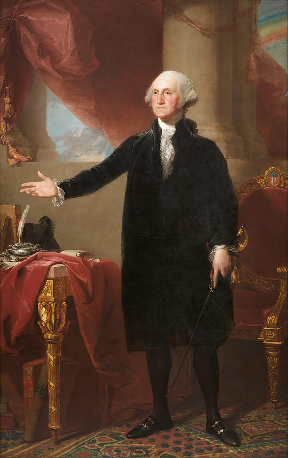 George Washington Painting - Lansdowne Portrait by Gilbert Stuart