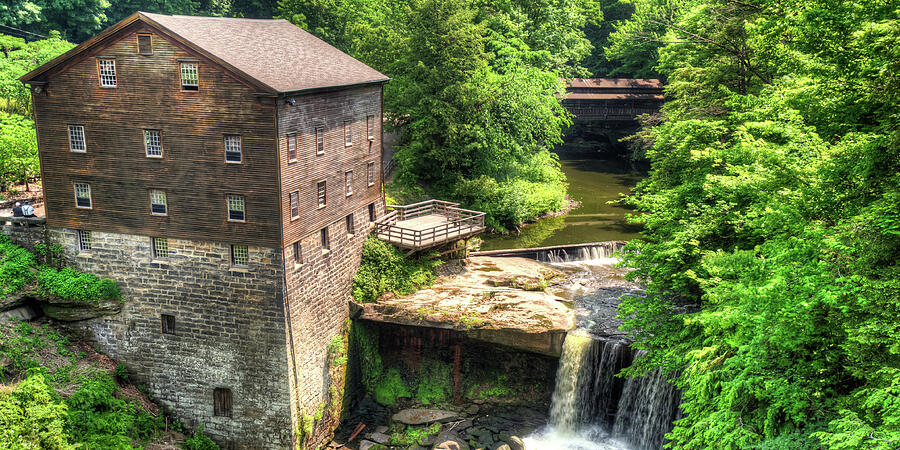 Lantermans Mill Memories Along Mill Creek - Panorama Photograph by Gregory Ballos Lantermans Mill Memories Along Mill Creek - Panorama Photograph by Gregory Ballos
