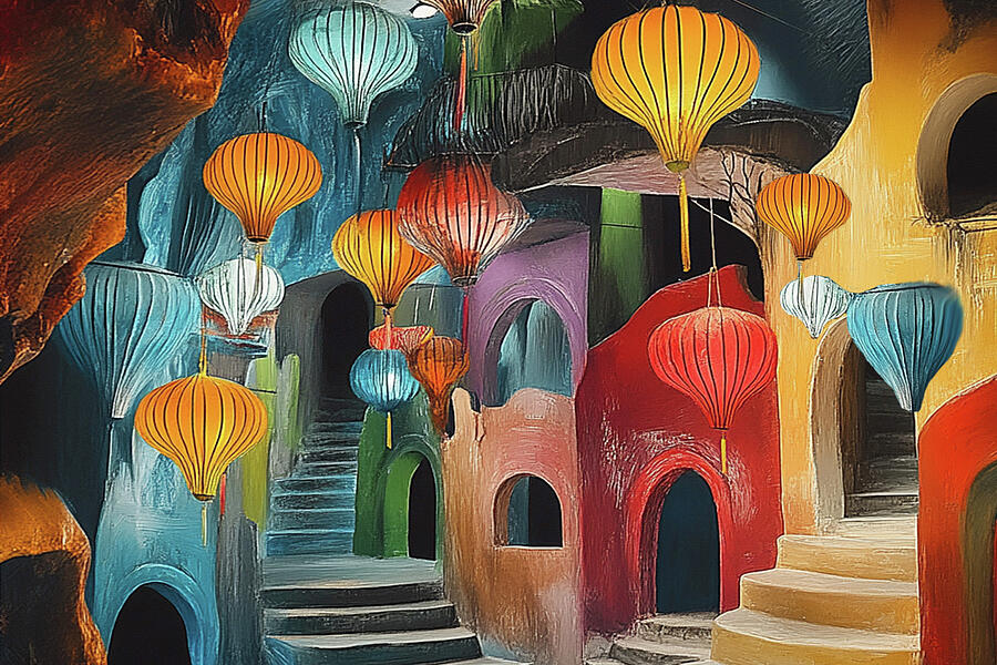 Lantern City Digital Art by Lisa Yount Lantern City Digital Art by Lisa Yount