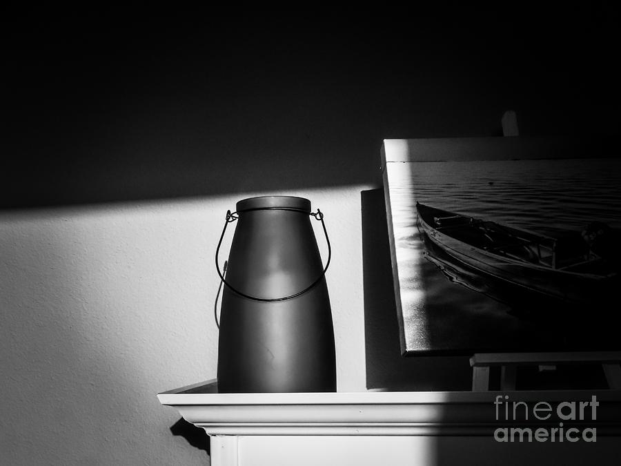 Black And White Photograph - Lantern Vase by Eddy Mann Black And White Photograph - Lantern Vase by Eddy Mann