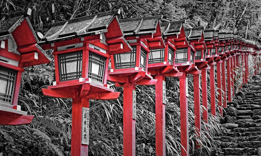 Lanterns Lead To The Temple Photograph