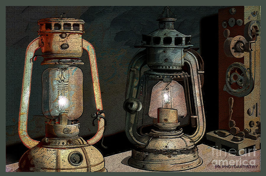 Lanterns w Background Digital Art by Deb Nakano