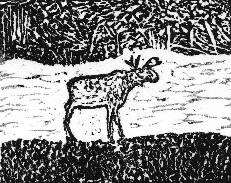 Lapparition Drawing by Dominique Lecomte Lapparition Drawing by Dominique Lecomte