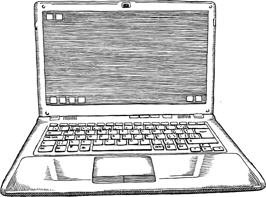 Laptop Drawing by Mecaleha