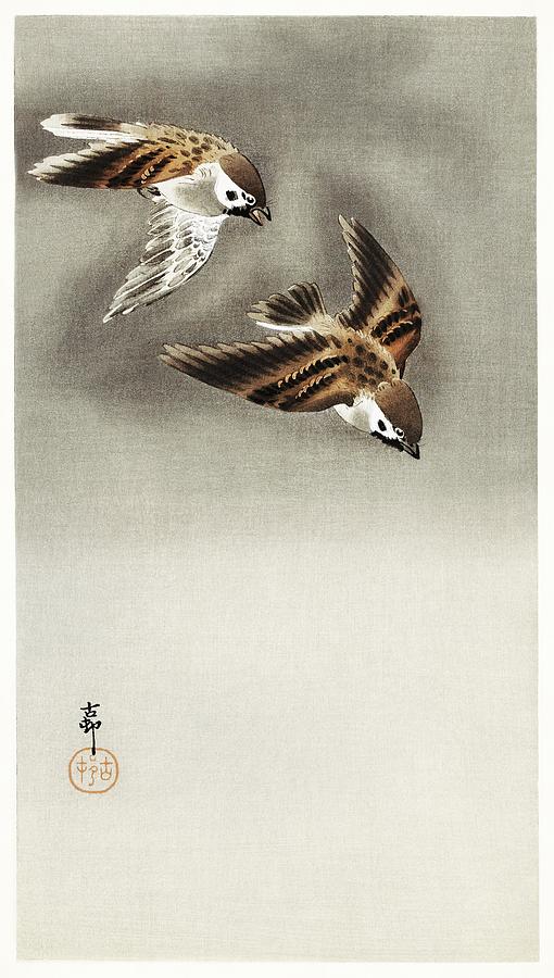 Ohara Koson Painting - Lapwing and reed Ohara Koson 1900 - 1930 by Ohara Koson 1877-1945 by Les Classics