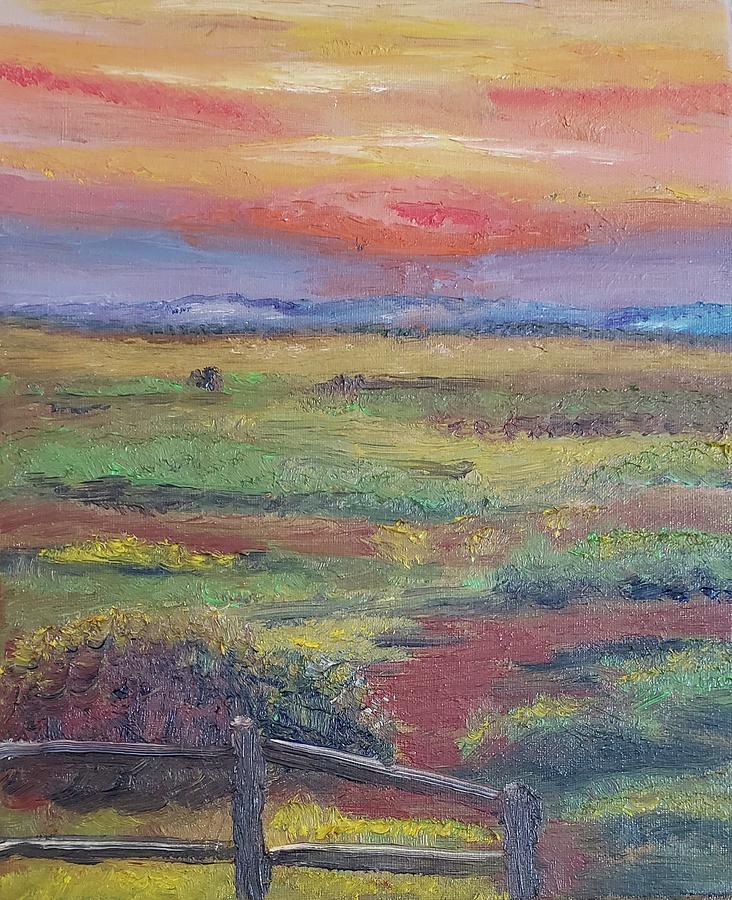 Laramie County Sunset Painting by Joseph Eisenhart