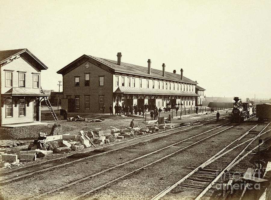 Laramie Hotel, 1869 Photograph by Andrew Joseph Russell