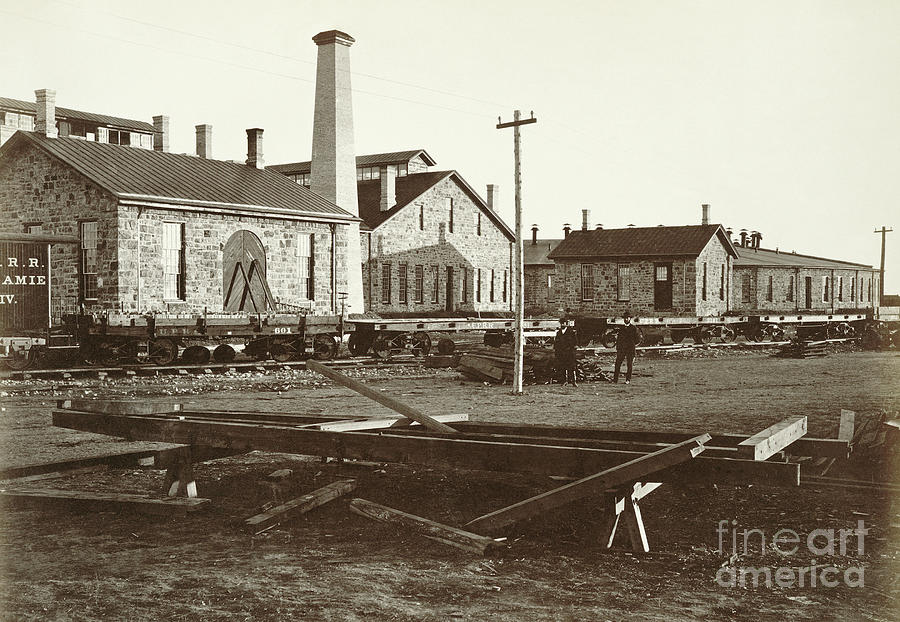 Laramie Machine Shops, 1869 Photograph by Andrew Joseph Russell
