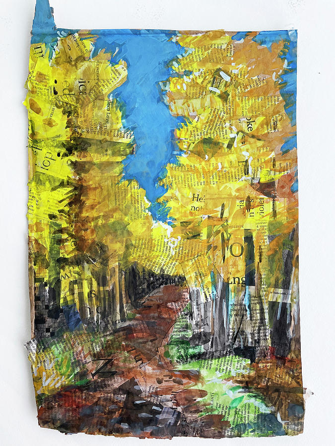 Larch trees Painting by Tilly Strauss