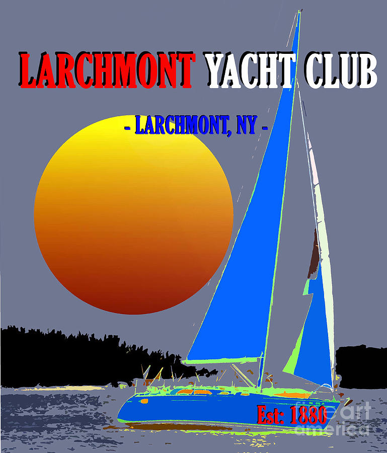 Larchmont Yacht Club 1880 Mixed Media by David Lee Thompson