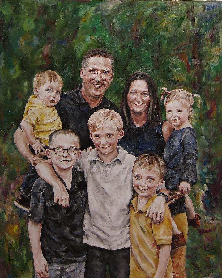 Large And Friendly Family Painting by Maria Melnikova - Fine Art America