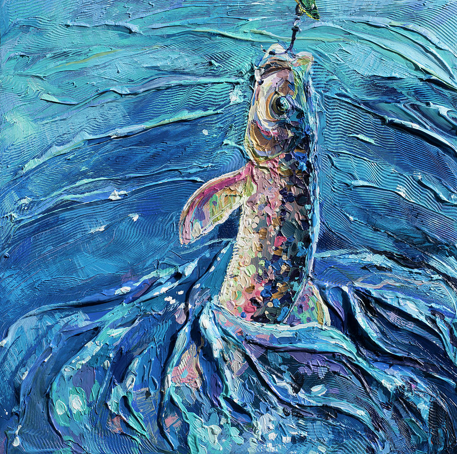 Large Fish Painting by Anastasia Trusova - Fine Art America