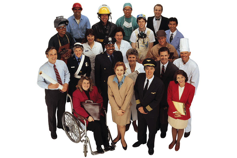 Large group of professionals represent the workforce Photograph by Comstock
