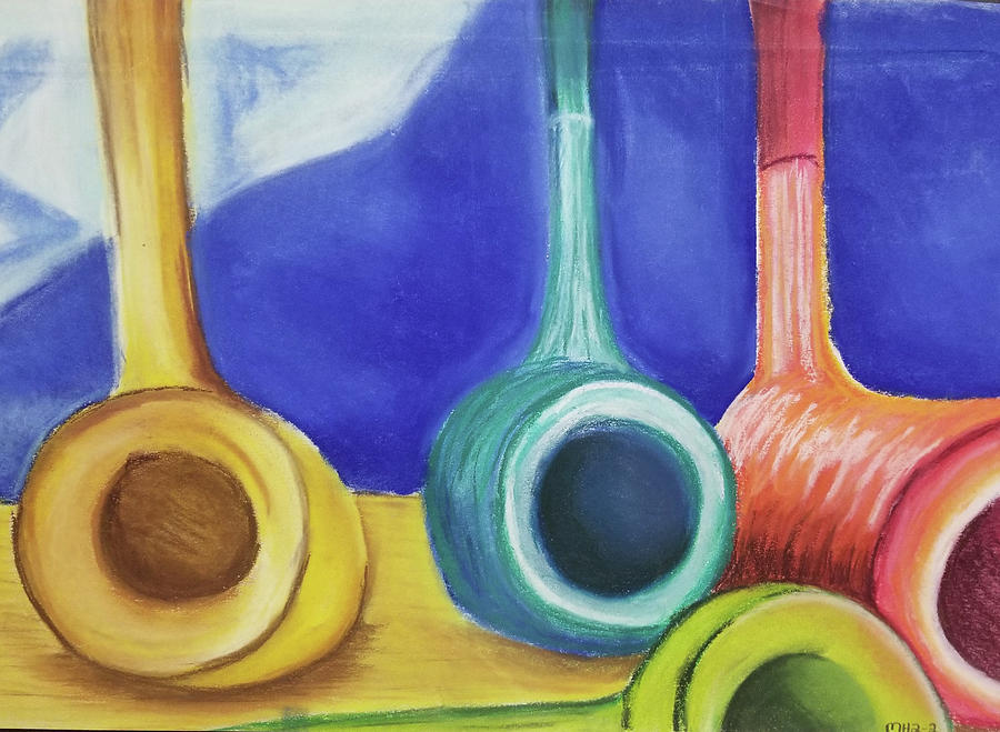 Large Pipes Painting by Monica Habib