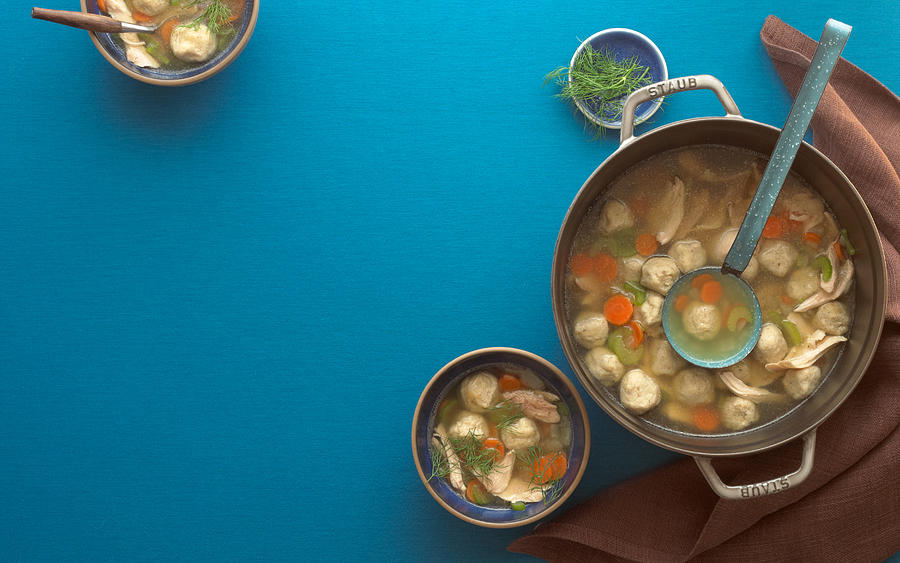 Large Pot of Matzo Ball Soup Photograph by Annabelle Breakey