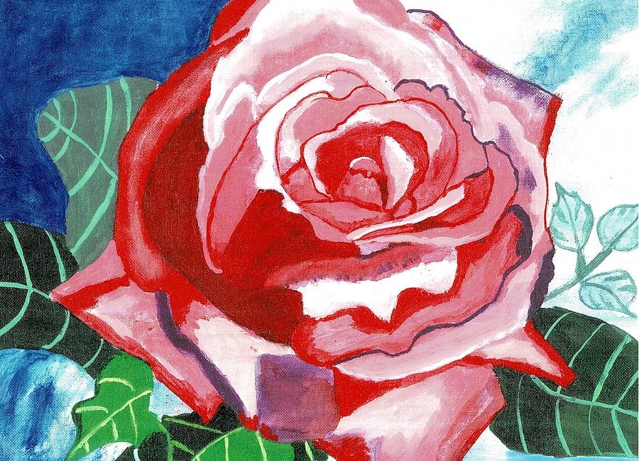 Large Rose Painting by Janet Edwards - Fine Art America