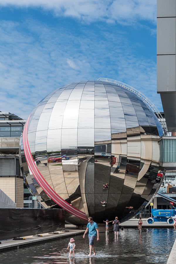 Large sphere in Bristol City Photograph by Thomas Faull