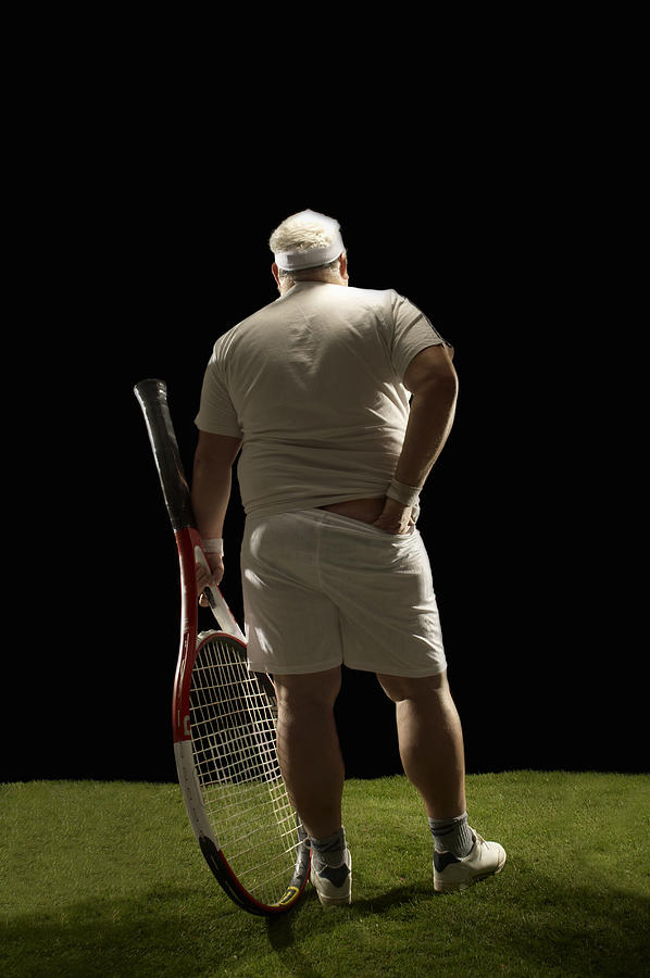 Large tennis player rear view Photograph by Peter Muller