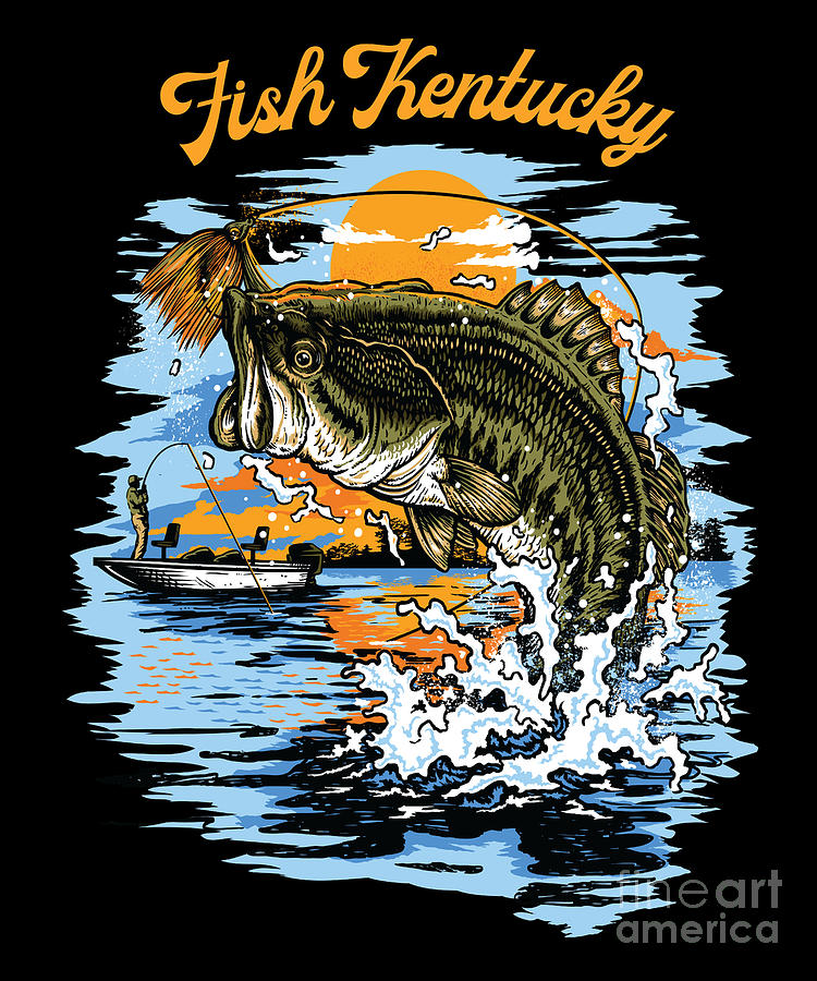 Largemouth Bass Fishing Graphic design Fish Kentucky T-Shirt