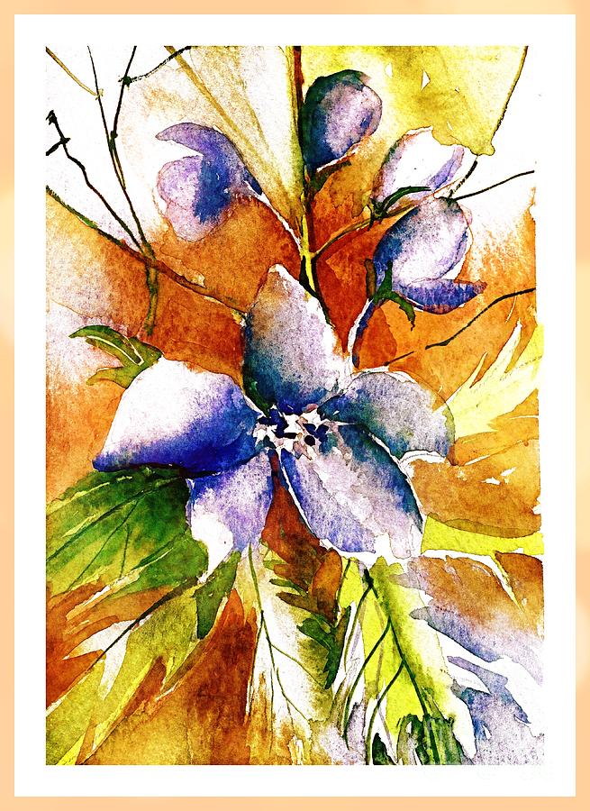 Larkspur Painting by Mindy Newman