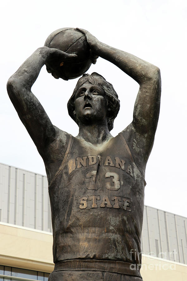 Larry Bird Statue at Indiana State University 4447 Photograph by Jack Schultz