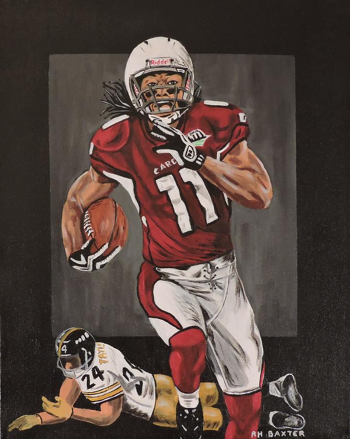 Larry Fitzgerald Painting by Robert H Baxter - Fine Art America