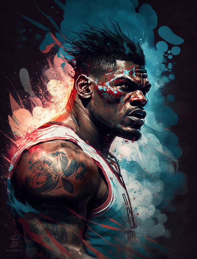 Larry Johnson Digital Art by Thuy Dinh Thi - Fine Art America