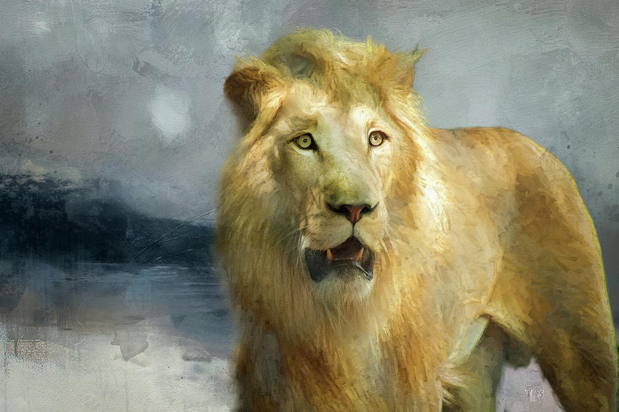 Larry the Lion Digital Art by Jeanette Mahoney