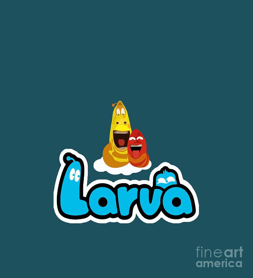 Larva Cartoon Digital Art by Bung Atik - Fine Art America