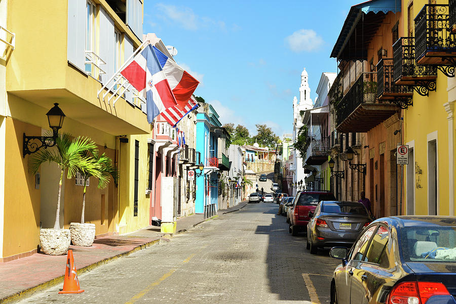 Las Mercedes Street in the colonial zone of Santo Domingo Photograph by ...