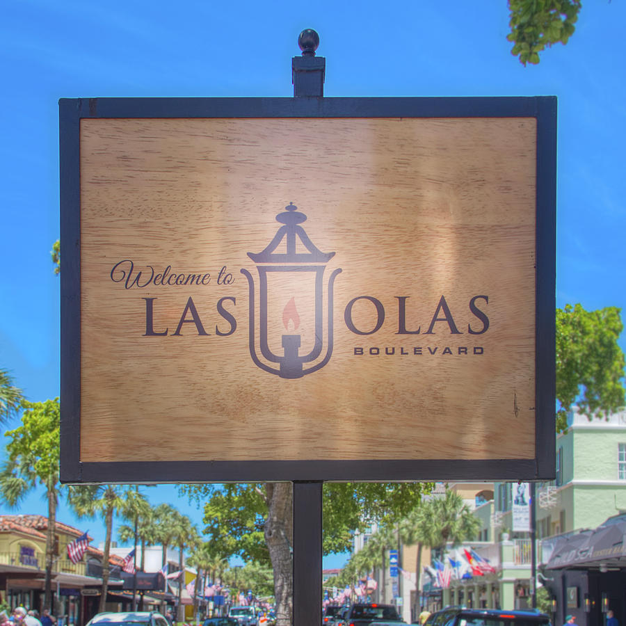 Las Olas Boulevard Sign Photograph by Mark Andrew Thomas