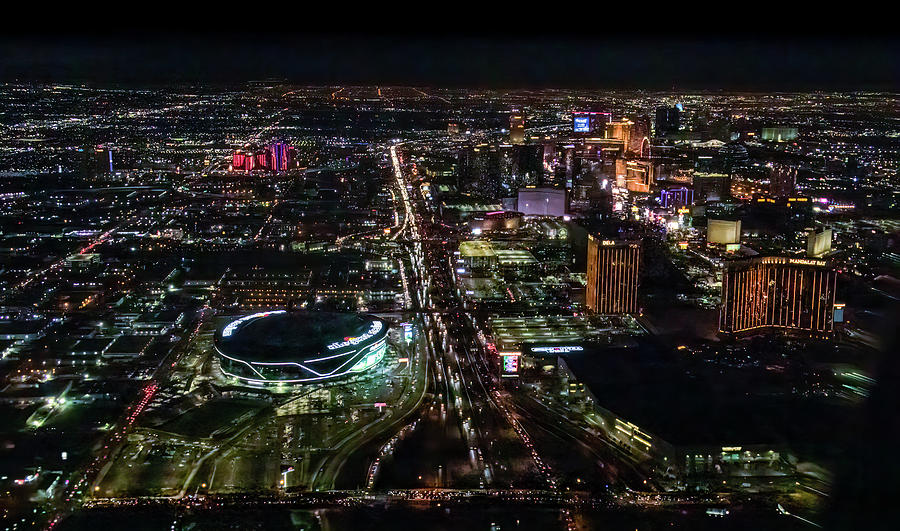 Las Vegas 2022 Night Photograph by Michael W Rogers