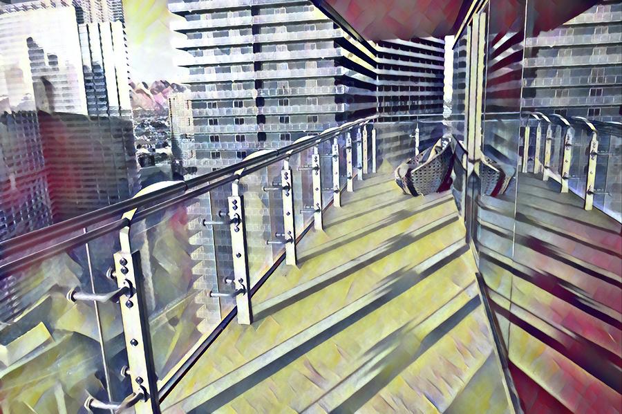 Las Vegas Digital Art - Las Vegas Balcony by Gnu Attitude