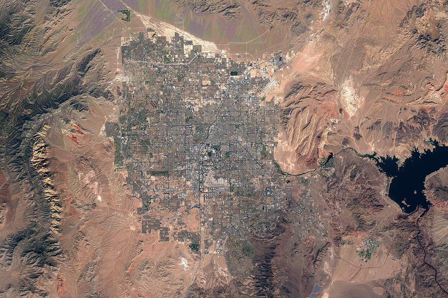 Las Vegas from space Digital Art by Christian Pauschert