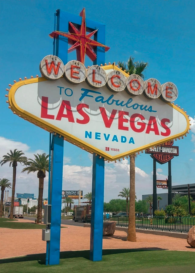 Las Vegas Greeting Sign Photograph By Sara Jensen - Fine Art America