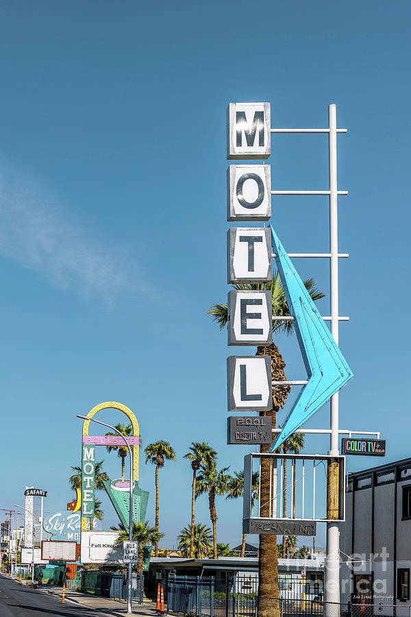 Las Vegas Lockdown Fremont Old Motel Signs Photograph by Aloha Art