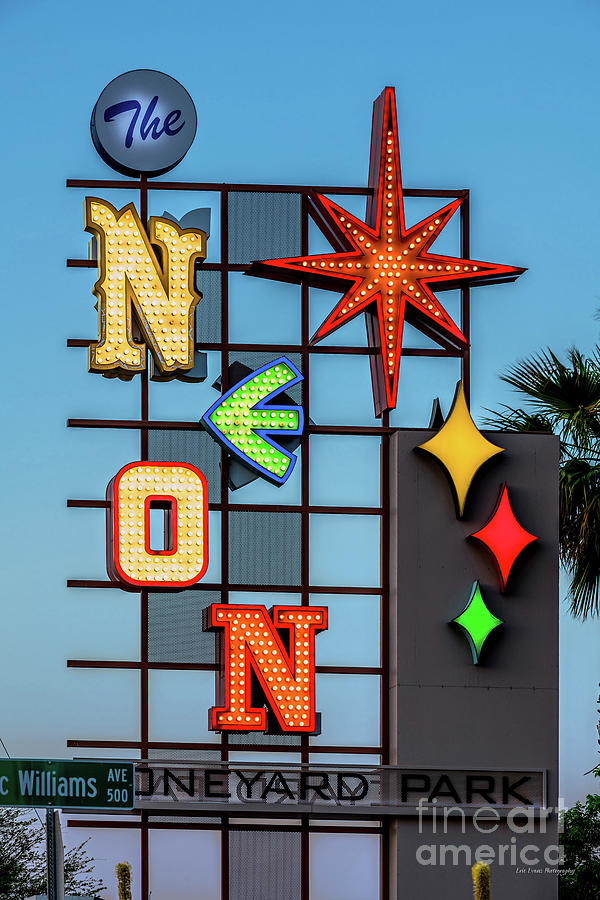 Las Vegas Lockdown Neon Boneyard Sign at Dusk Photograph by Aloha Art