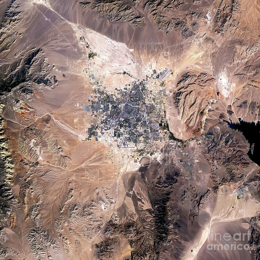 Las Vegas Nevada From Space Photograph by M G Whittingham