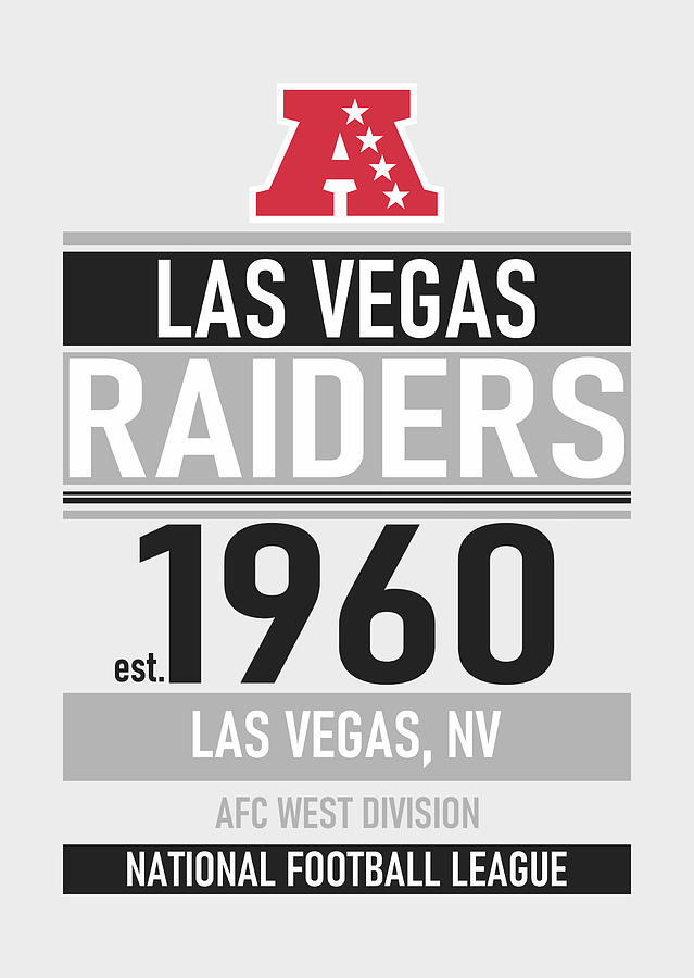 Las Vegas Raiders Nfl Team Poster by Joe Hamilton